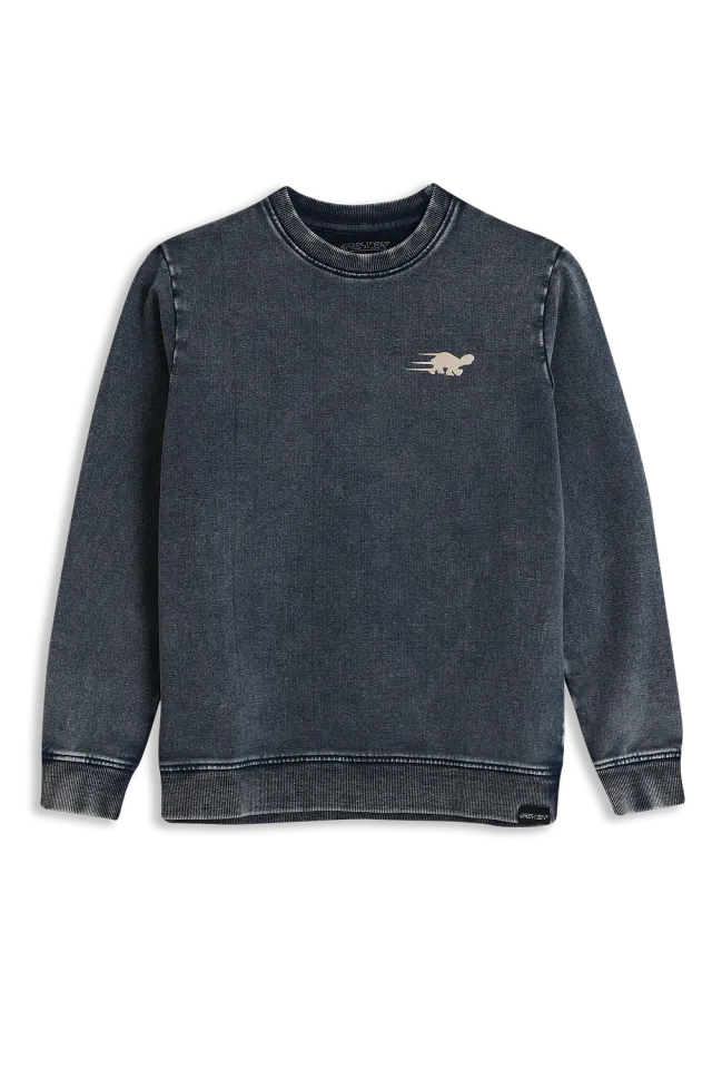 4President Pieter Denim Wash sweater jongens