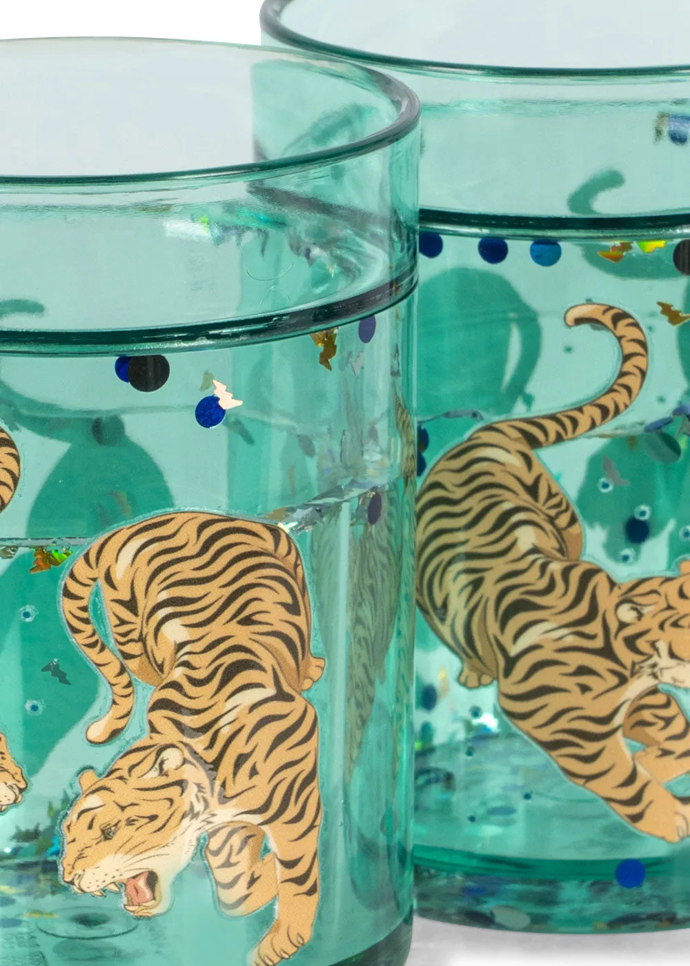 Konges Sløjd glitterbekers 2-pack tiger 180 ml