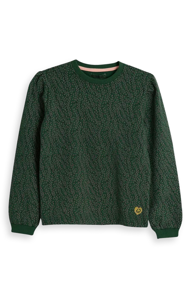 4PRESIDENT Anna Green sweater groen meisjes print