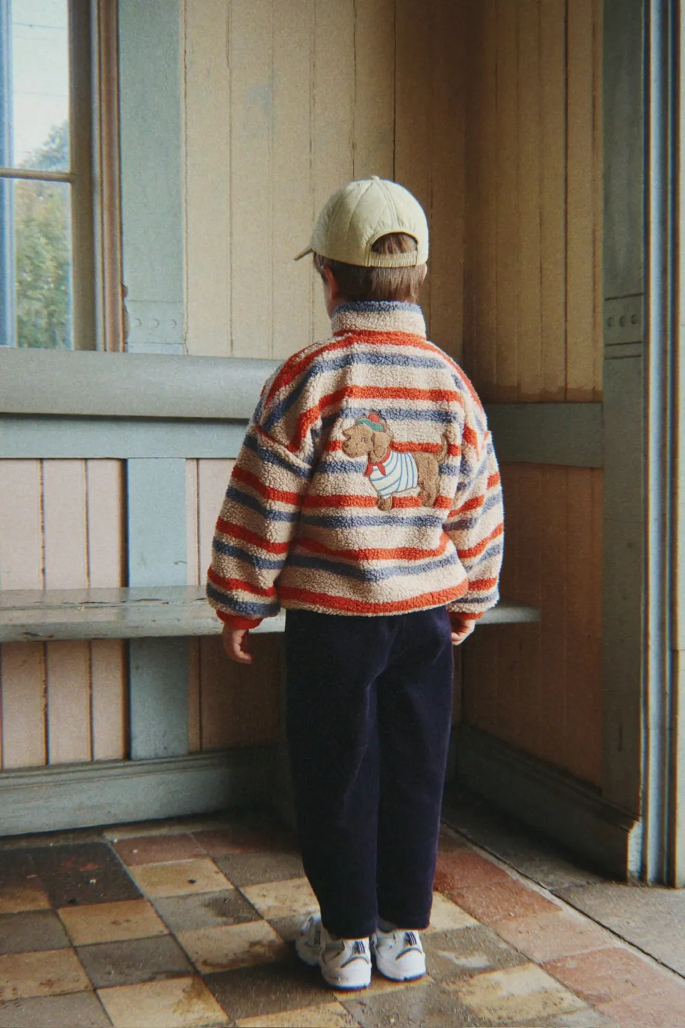 Konges Sløjd Jody teddyjas tangerine stripe fleece