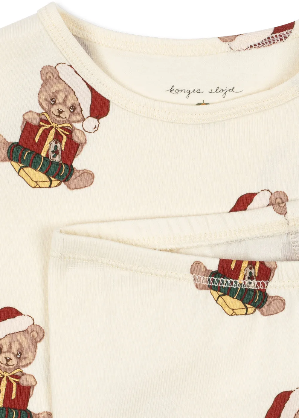 Konges Sløjd Basic blouse broekset teddy bear biokatoen