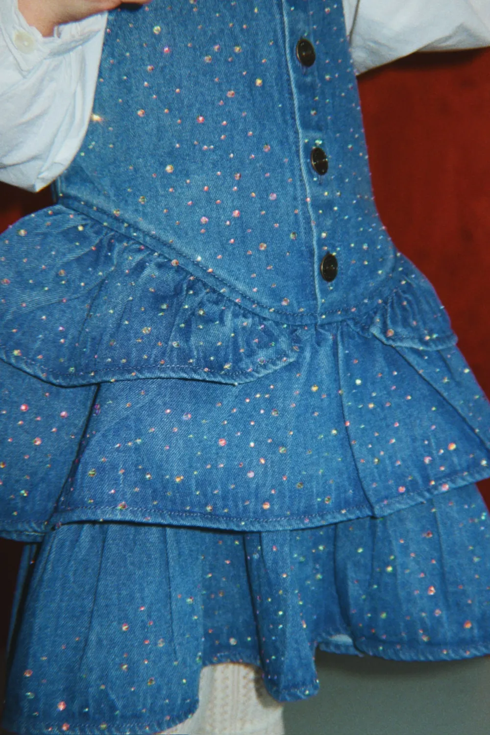 Konges Sløjd Elba jurk denim sparkle glitter
