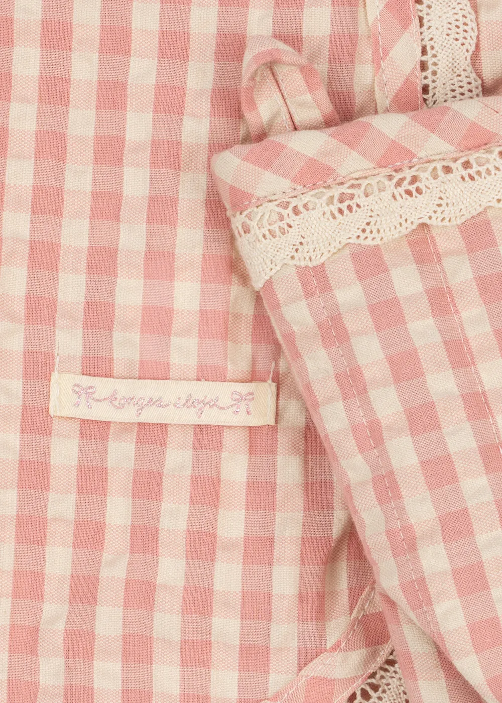 Konges Sløjd kinderschortset cherry check katoen
