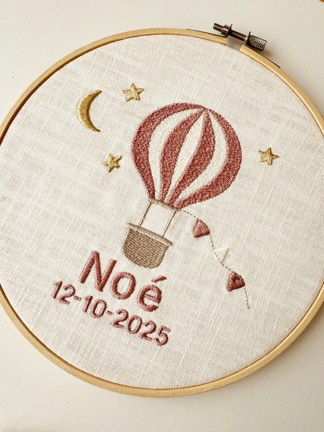 SODA FASHION Luchtballon geboortebordje hout