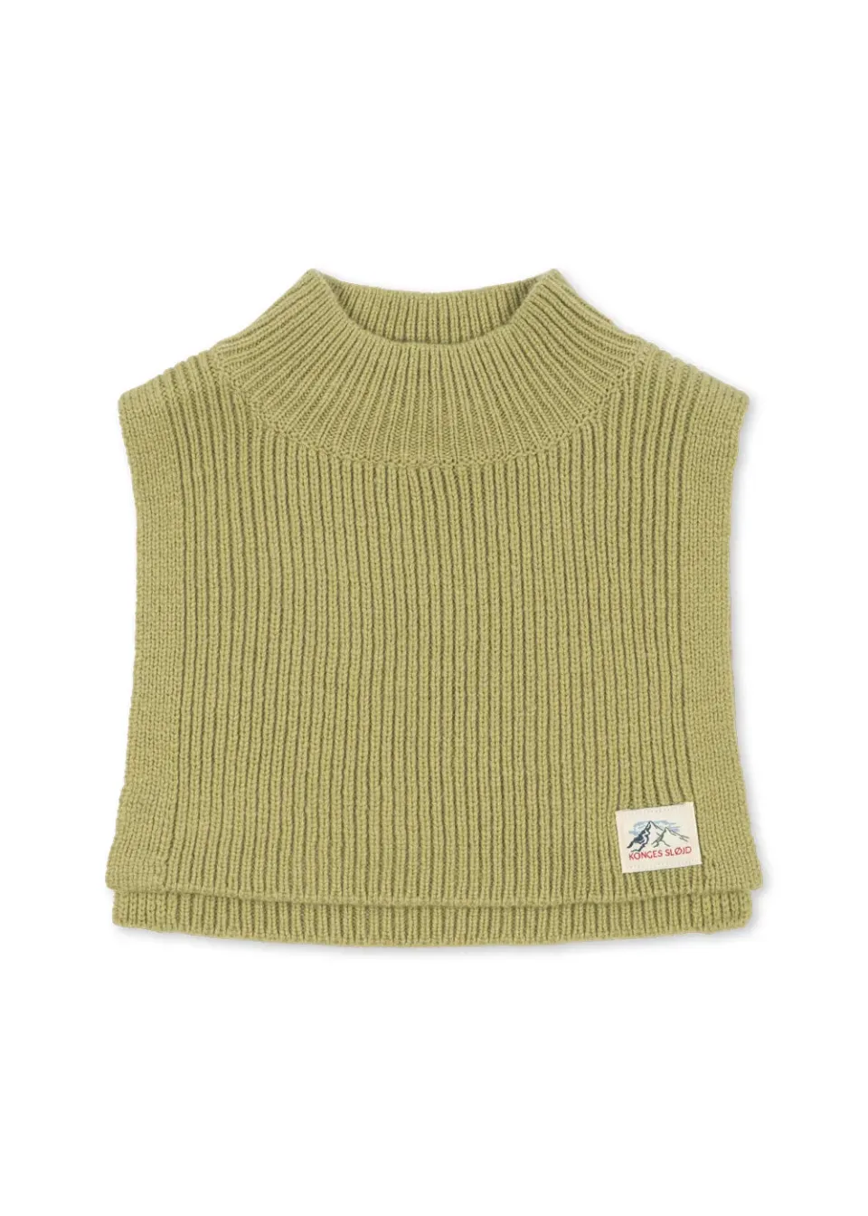 Konges Sløjd Basil nekwarmer pale olive green wol