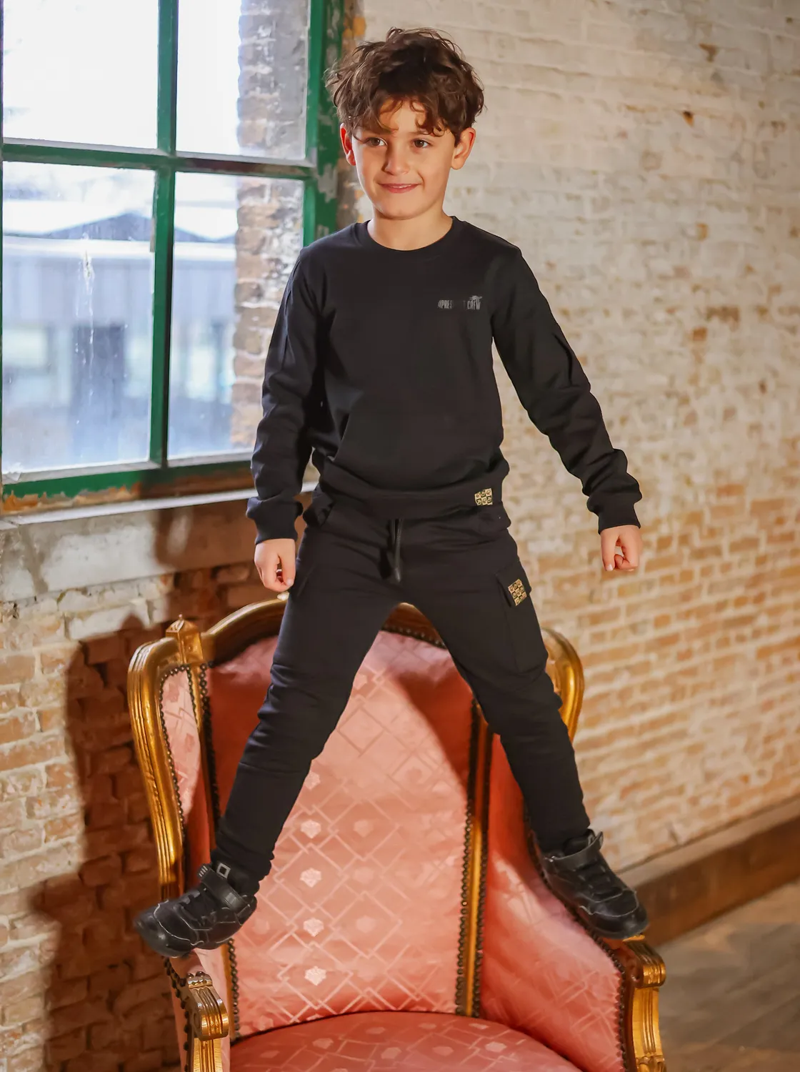 4PRESIDENT Andreas Black jogger jongens utility