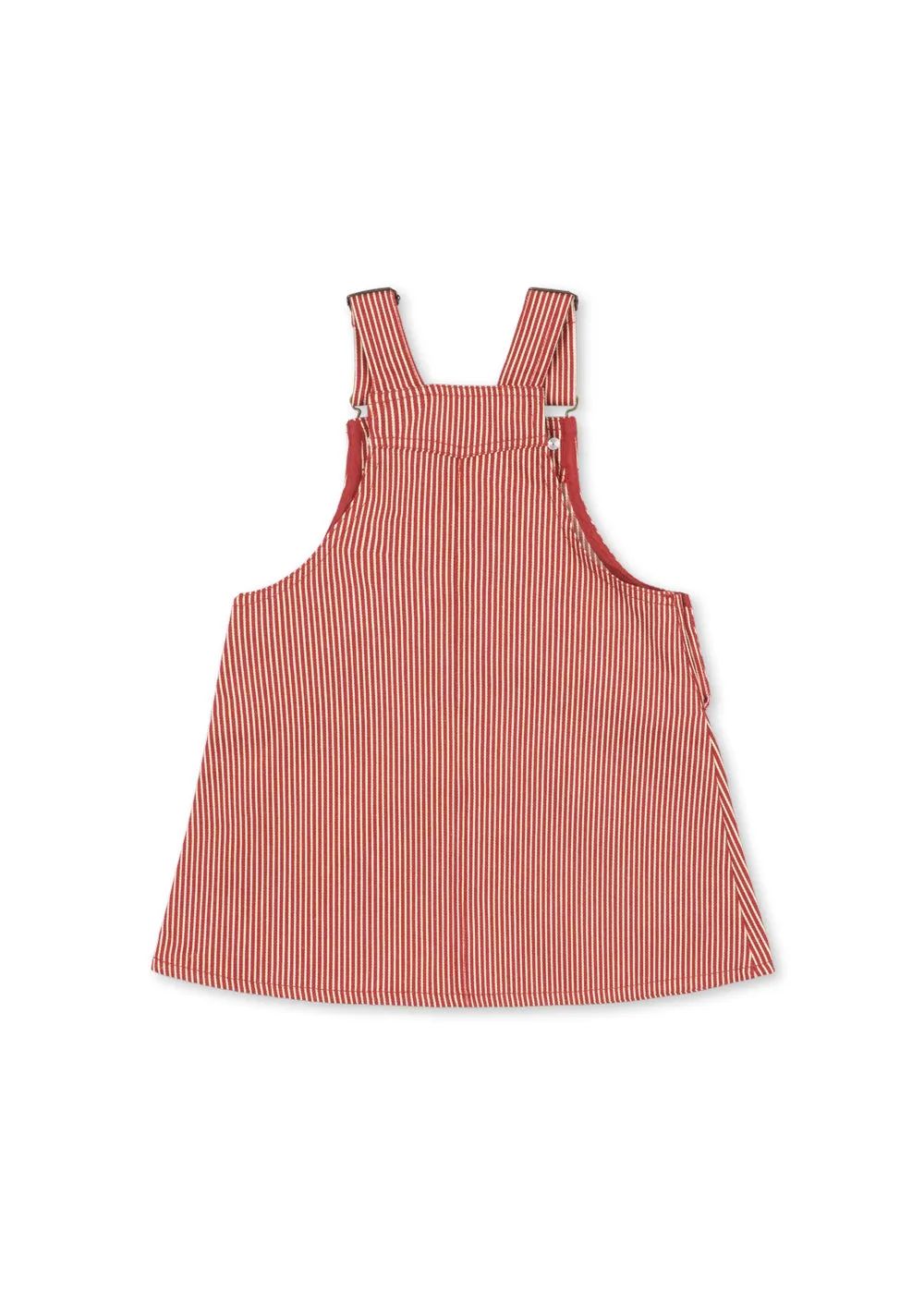 Konges Sløjd Luc spencerjurk milk rouge stripe biokatoen