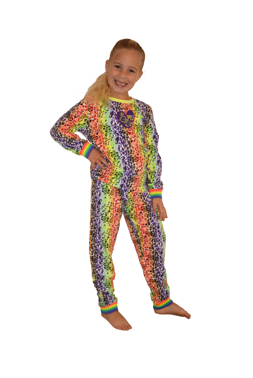 4PRESIDENT Jip pyjama leopard aop biokatoen