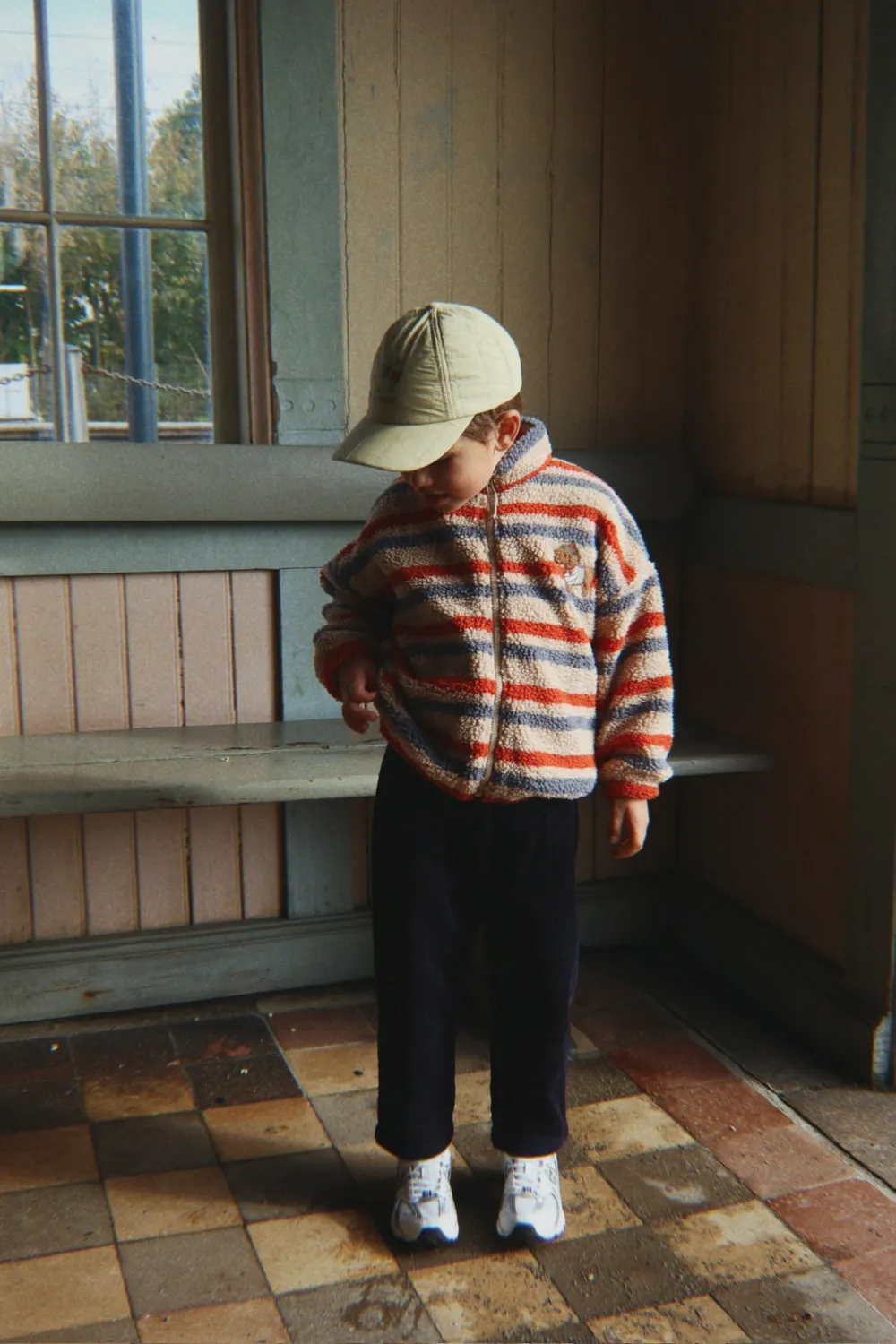 Konges Sløjd Jody teddyjas tangerine stripe fleece