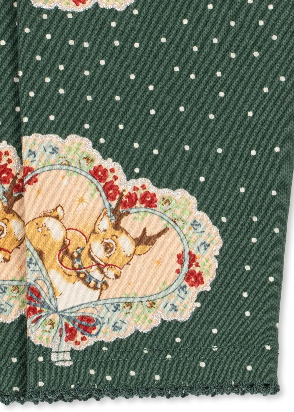 Konges Sløjd Basic Romper Broek Set deer diary green biokatoen