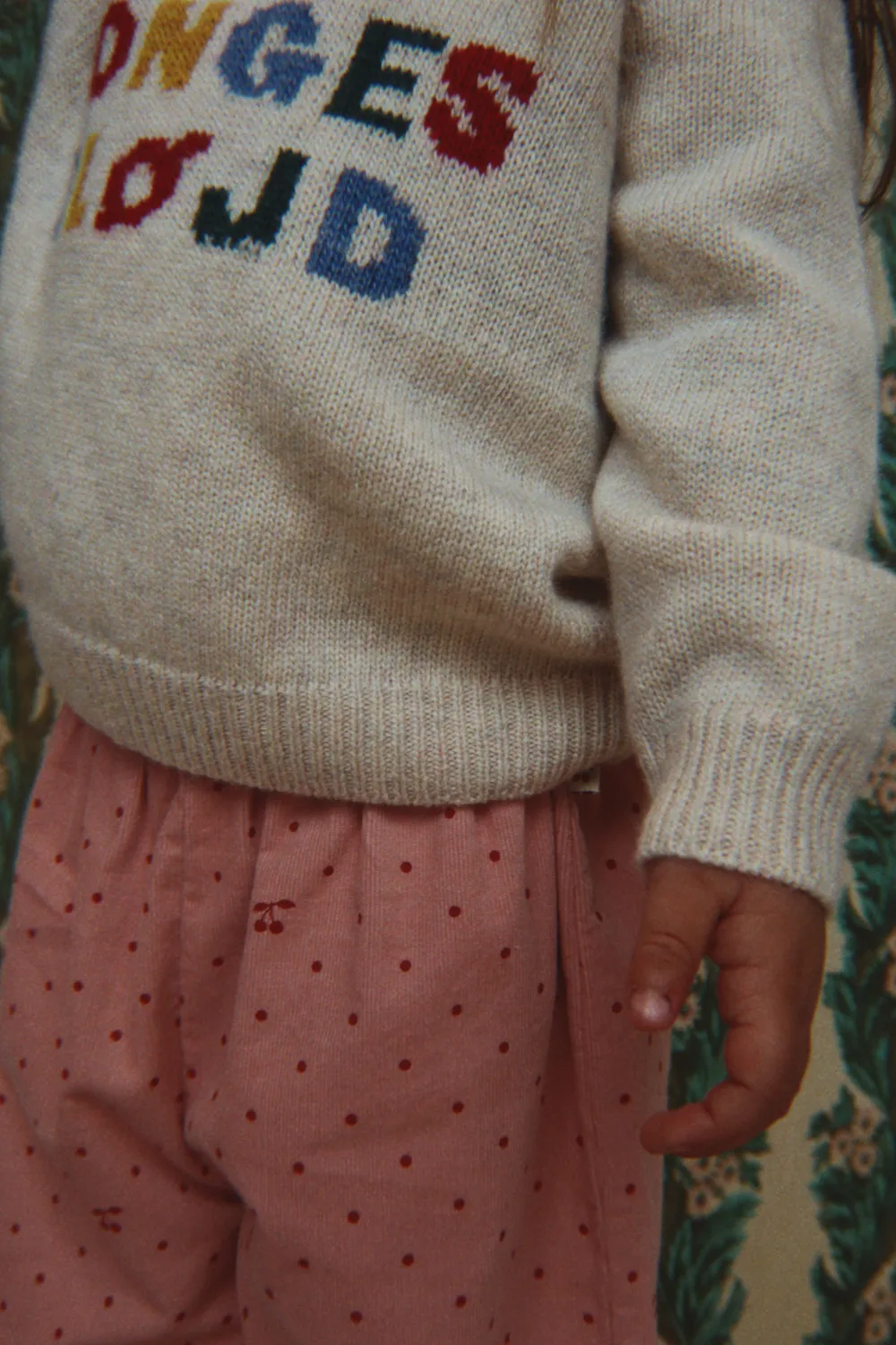 Konges Sløjd Marlo Broek cherry dot scarlet babycord