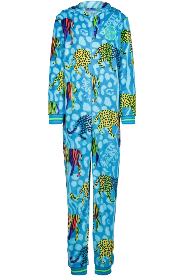 4PRESIDENT Jessie onesie Leopard aop met capuchon