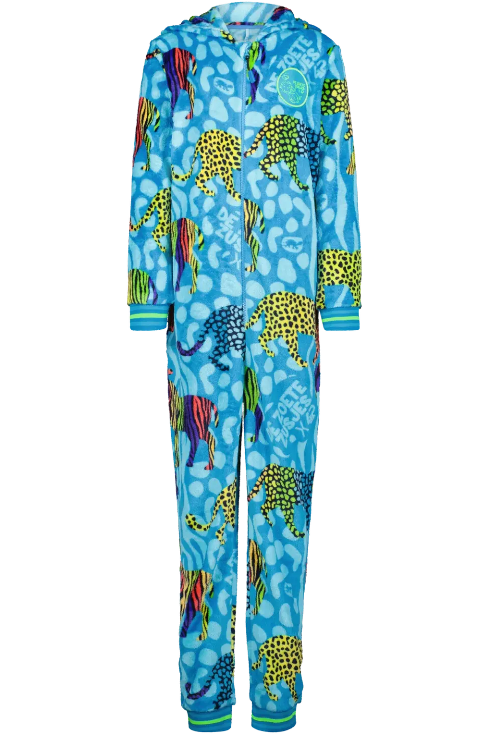 4PRESIDENT Jessie onesie Leopard aop met capuchon
