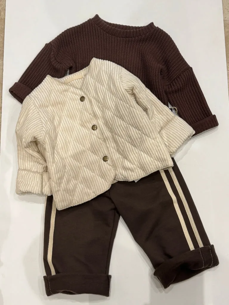 Louloúdi Bo trui katoen beige 50/56 oversized