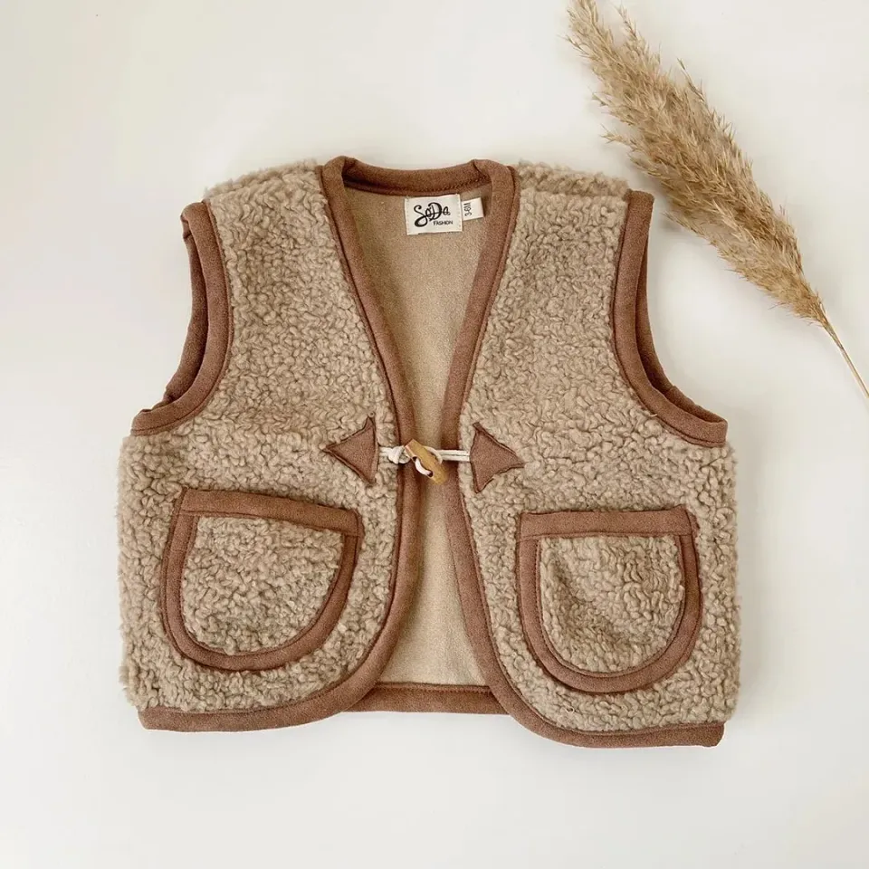 Soda Fashion Teddy gilet beige dames