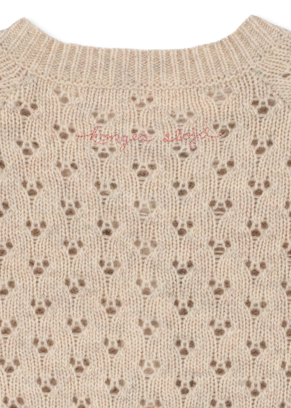 Konges Sløjd Belle cardigan cream tulips wolmix