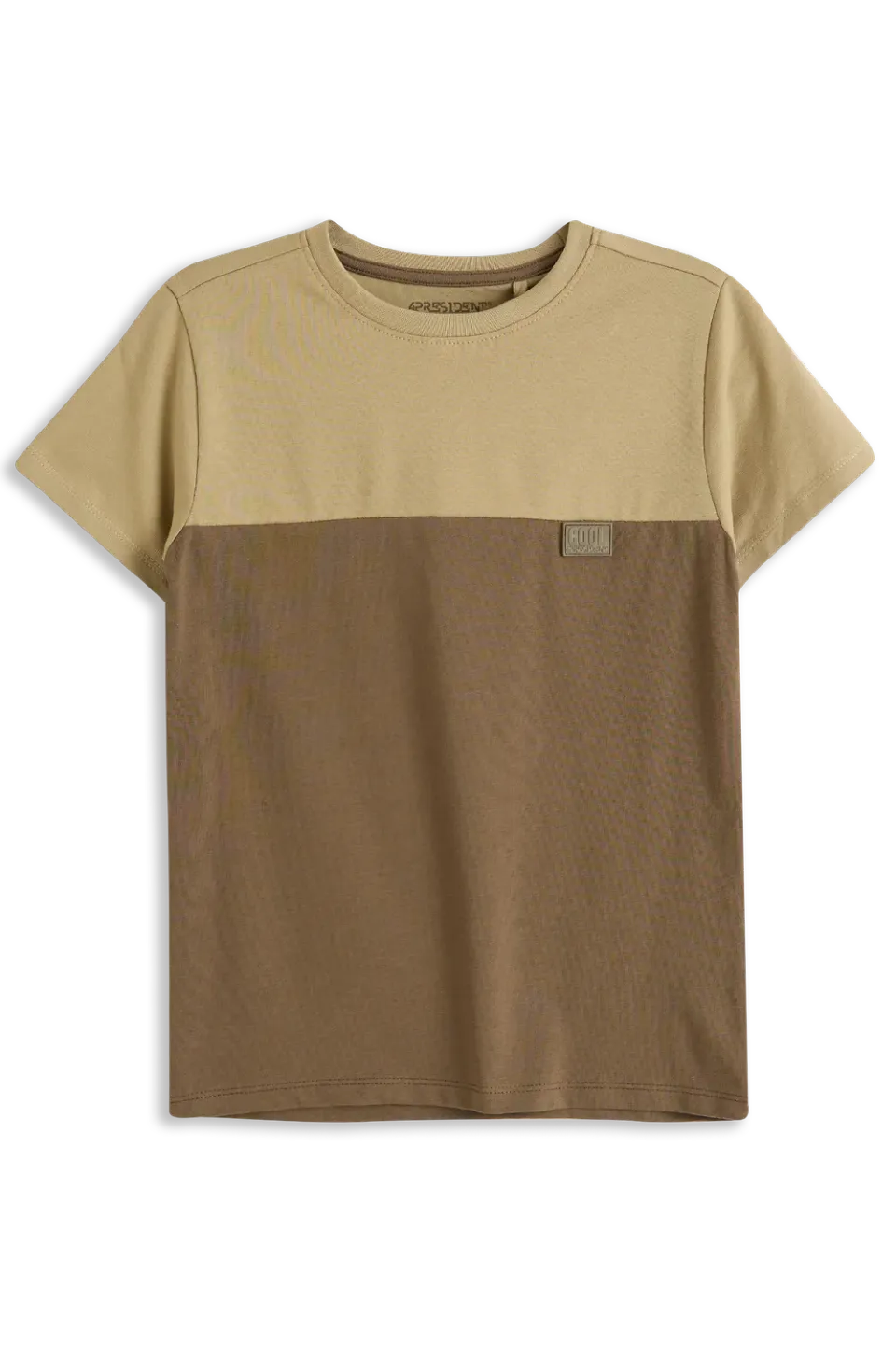4PRESIDENT Bart Twill T-shirt jongens kleurvlakken