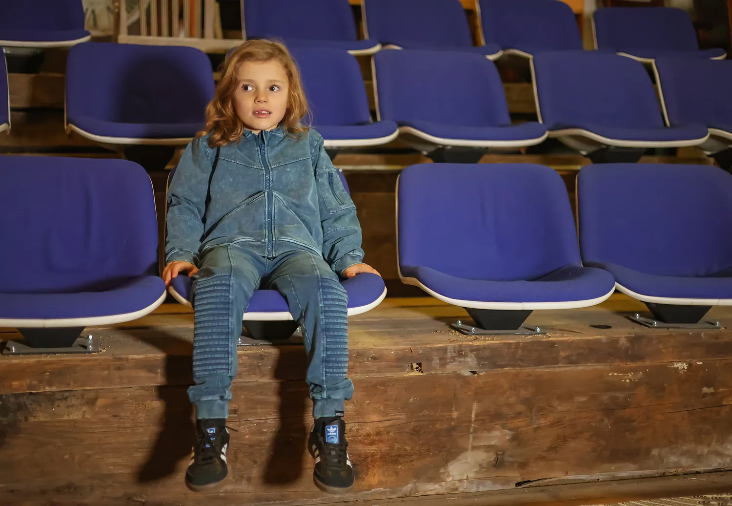 4President Nijs hoodie met rits Blue jongens