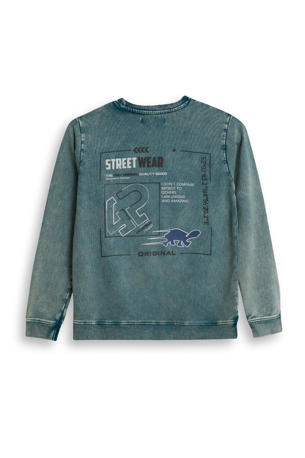 4PRESIDENT Pieter sweater Grey streetstyle print