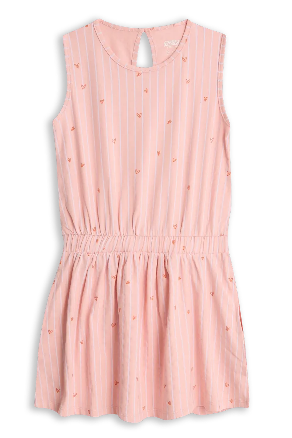 4PRESIDENT Bianca Powder Pink jurk meisjes gestreept