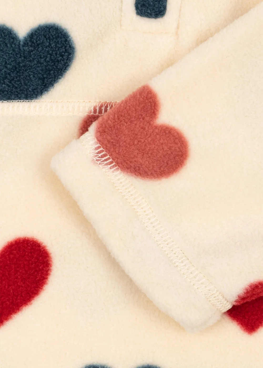 Konges Sløjd Tavi Fleece Sweater bon coeur coloré