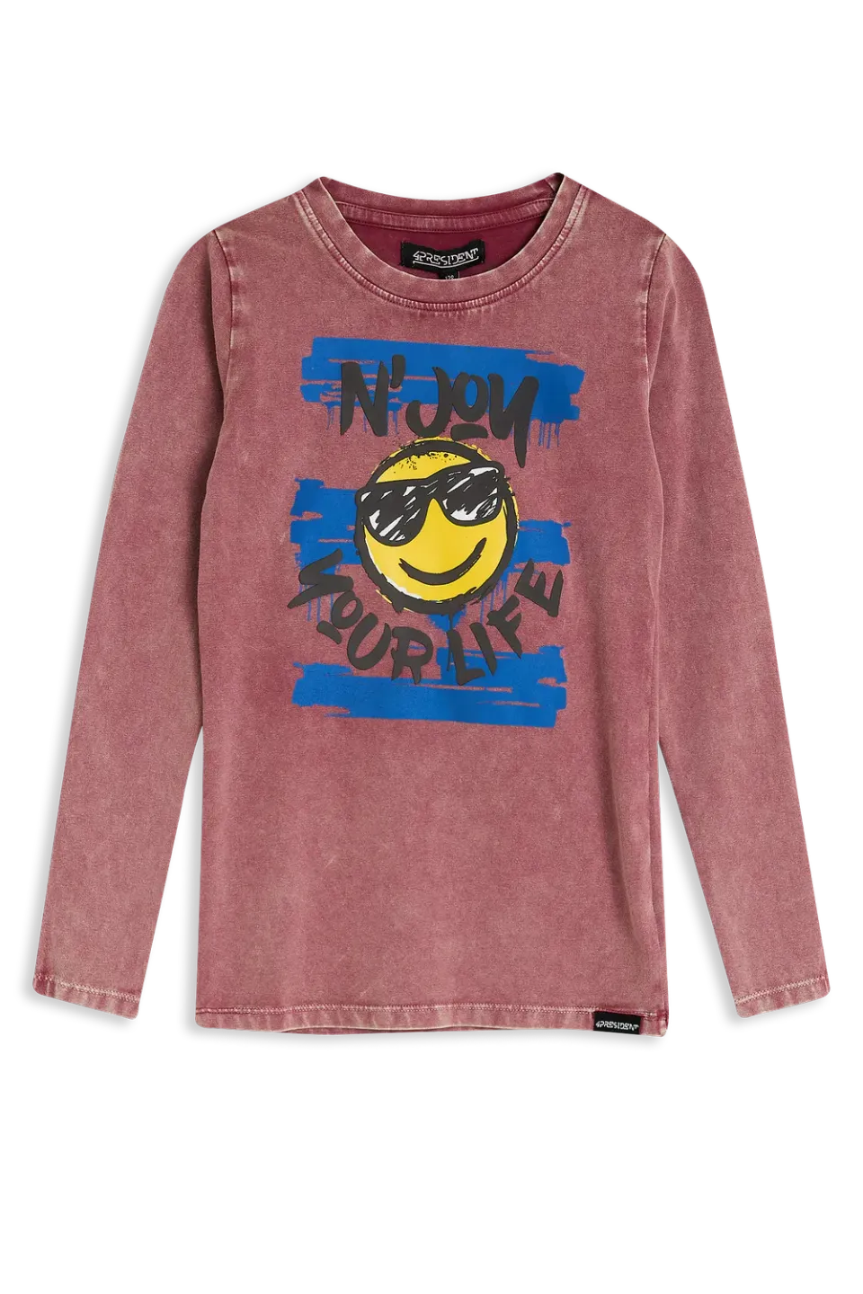4President Nina Purple sweater paars acidwash