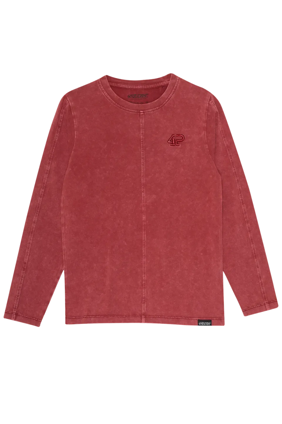 4President Noud Longsleeve jongens rood katoen graphic