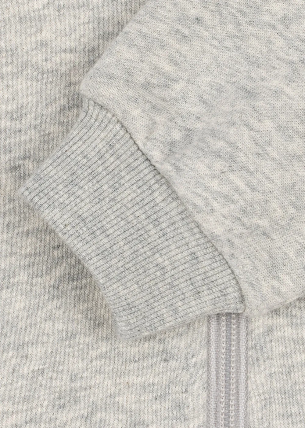 Konges Sløjd Lou Pailletten Zip Hoodie grey melange biokatoen