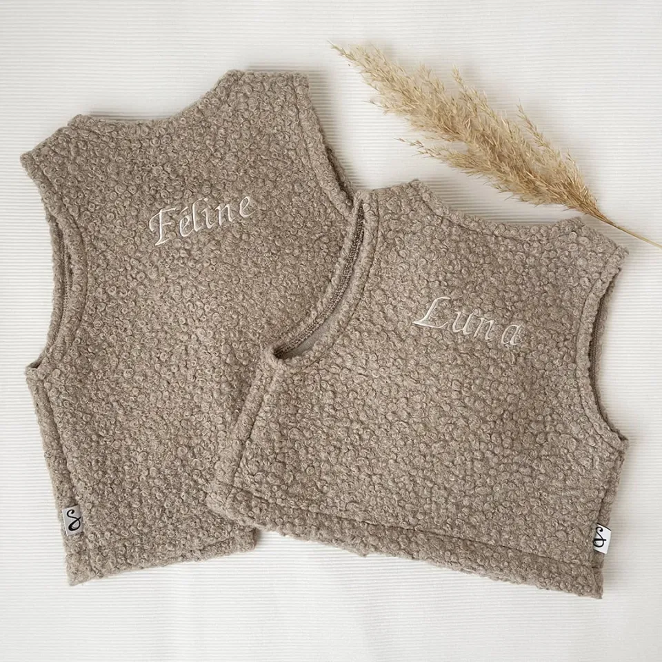 SODA FASHION Boucle Teddy gilet bruin teddy zacht