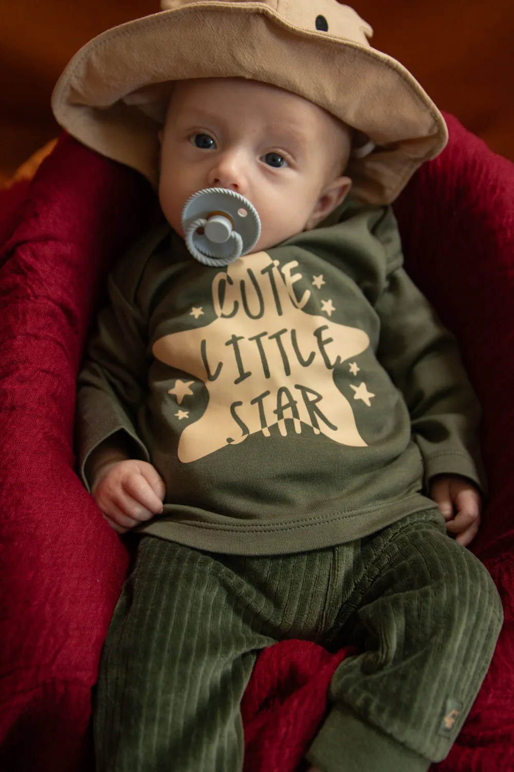 4PRESIDENT Jazzy Agave Green baby joggingbroek unisex katoen