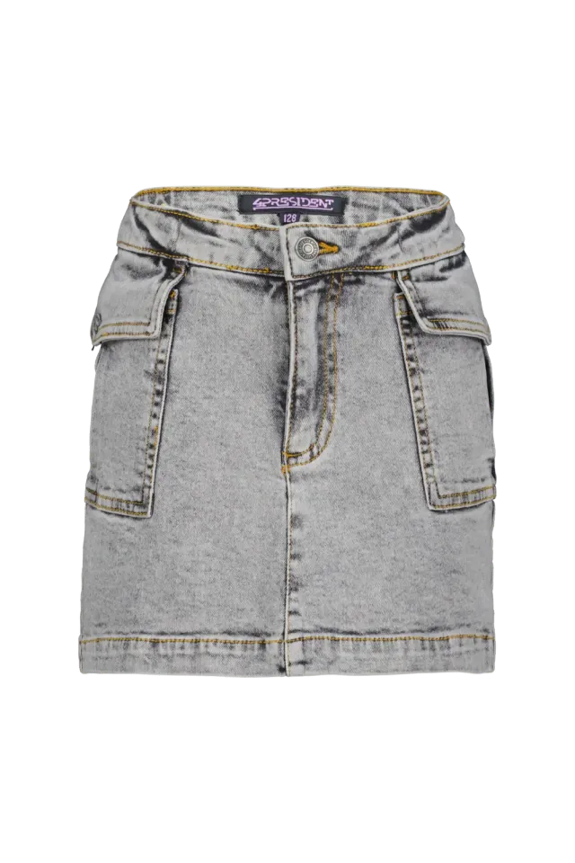 4President Mitty spijkerrok grijs washed jeans
