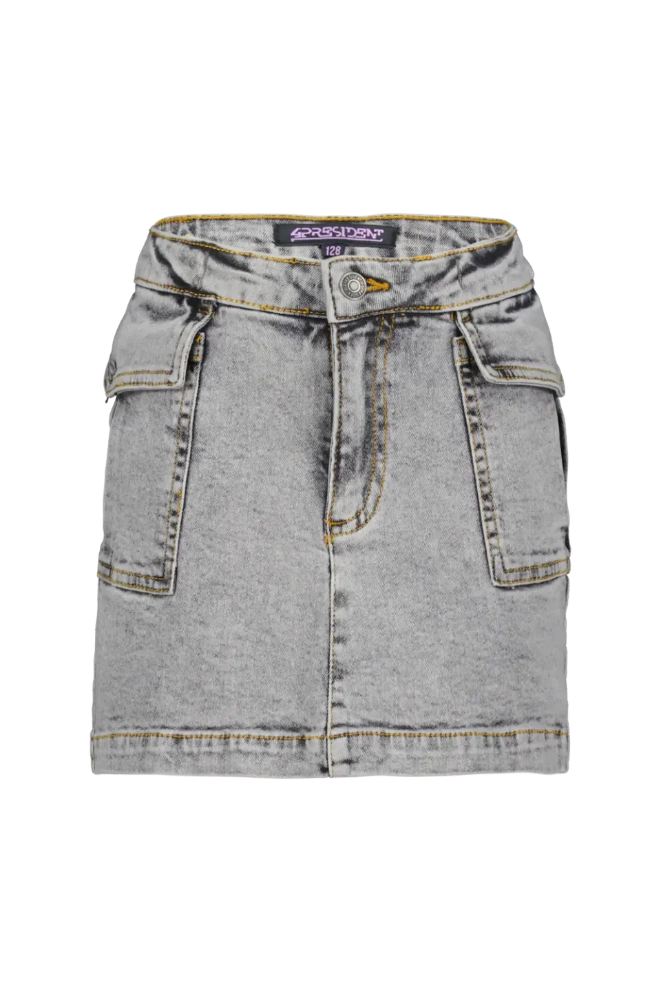 4President Mitty spijkerrok grijs washed jeans