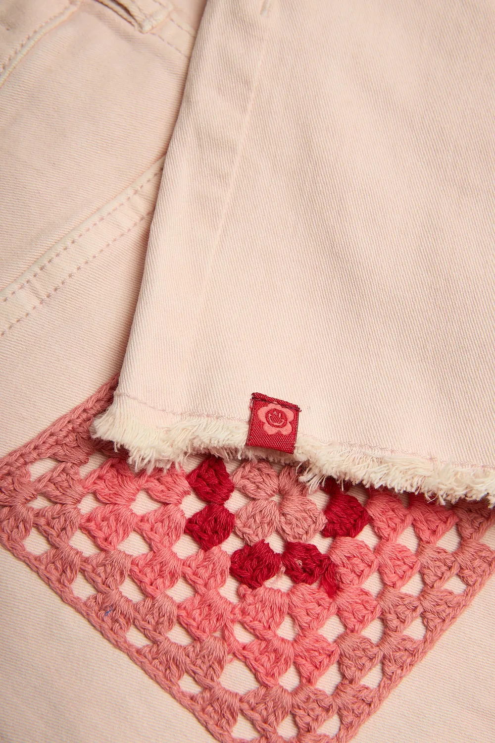 4PRESIDENT Nata Pink denim short roze katoen