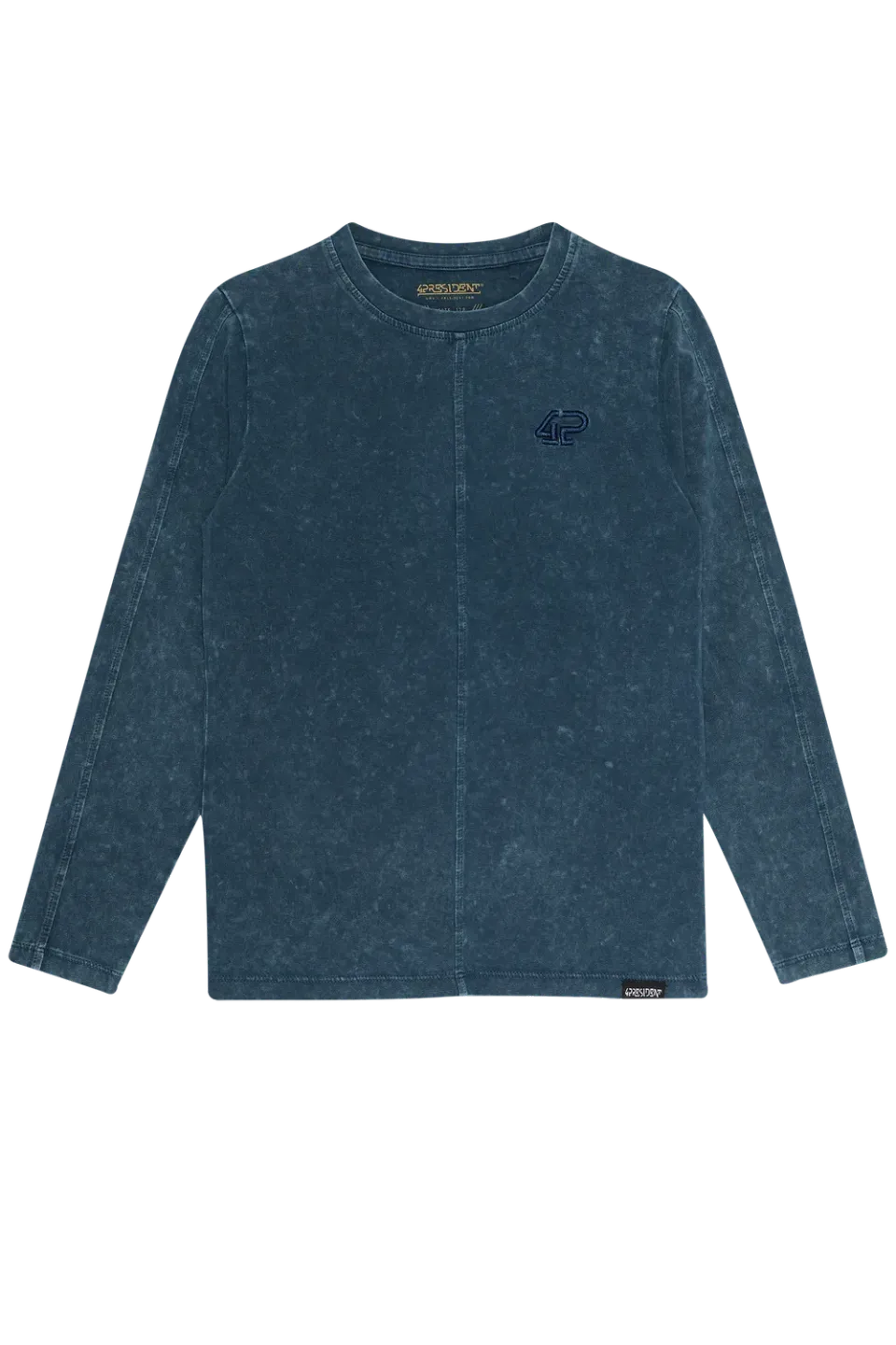 4President Noud Blue longsleeve jongens katoen