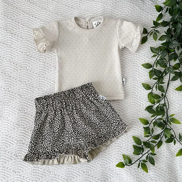 Soda Fashion Special Ruffle Pointelle Naturel set