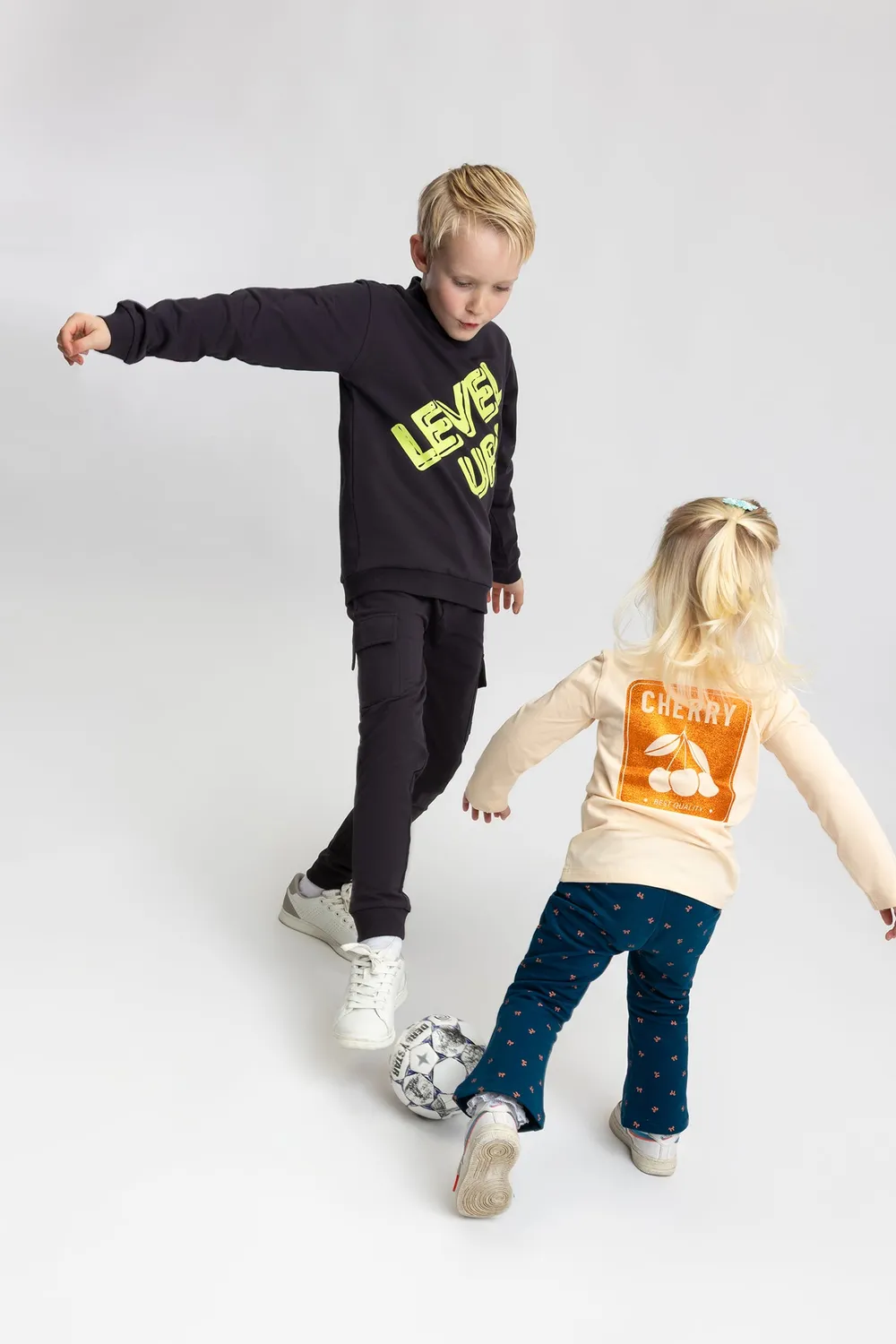 4President Eline Dawn shirt lange mouw blauw katoen