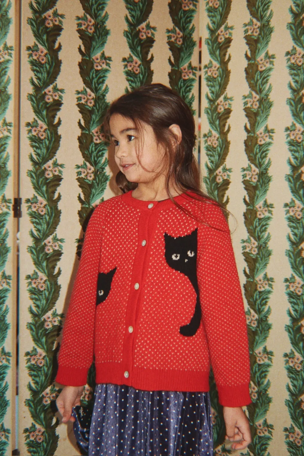 Konges Sløjd Belou Cardigan Cat Rouge Wollen Vest