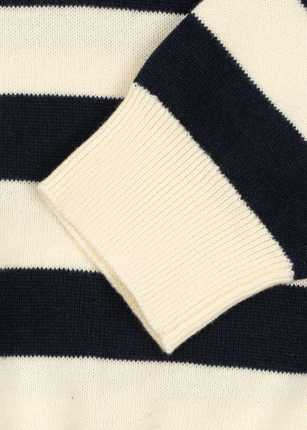 Konges Sløjd Manis gebreide polo navy stripe katoen