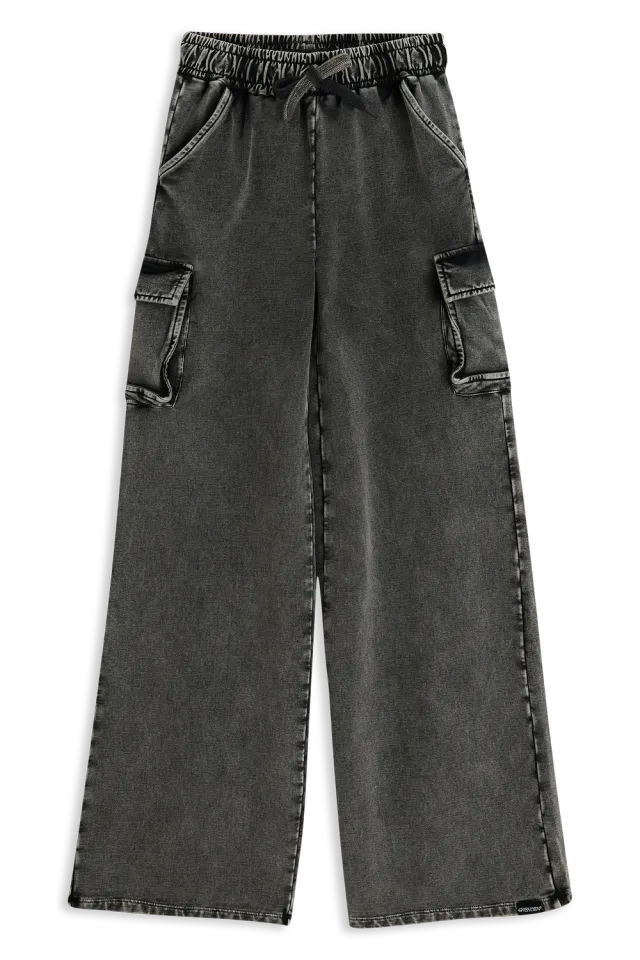 4President Maxim Black cargo broek meisjes katoen