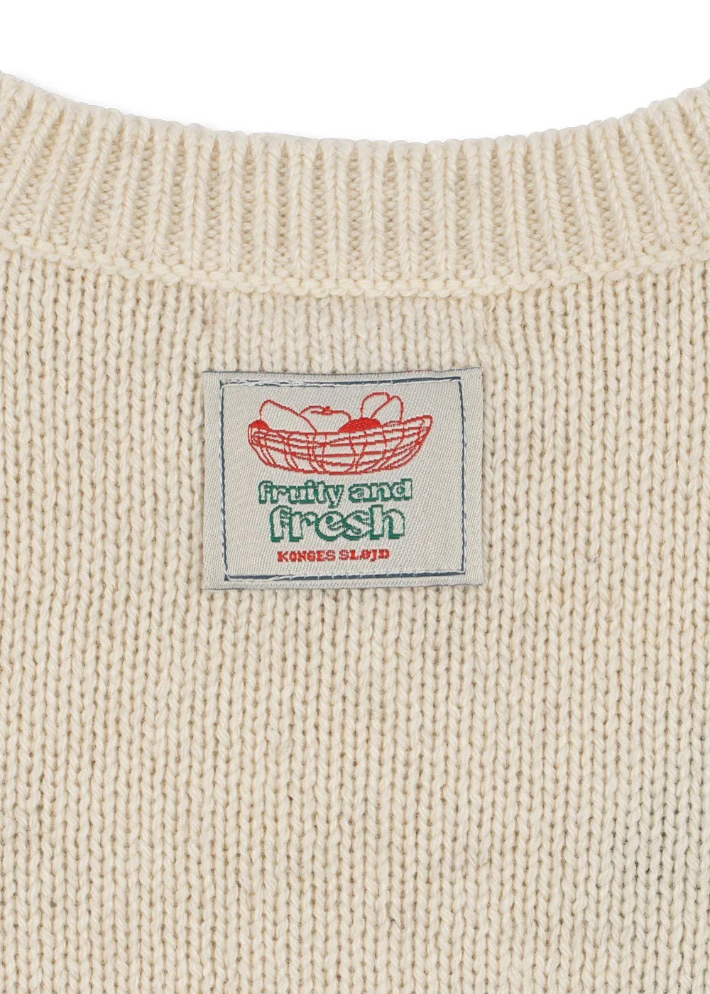 Konges Sløjd Fruity Cardigan vest summer sand wolmix