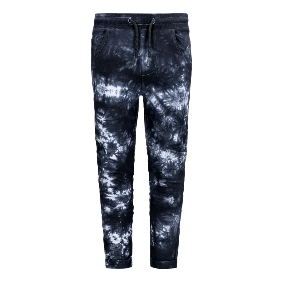 4President Amir Black jongensjogger tie-dye katoen