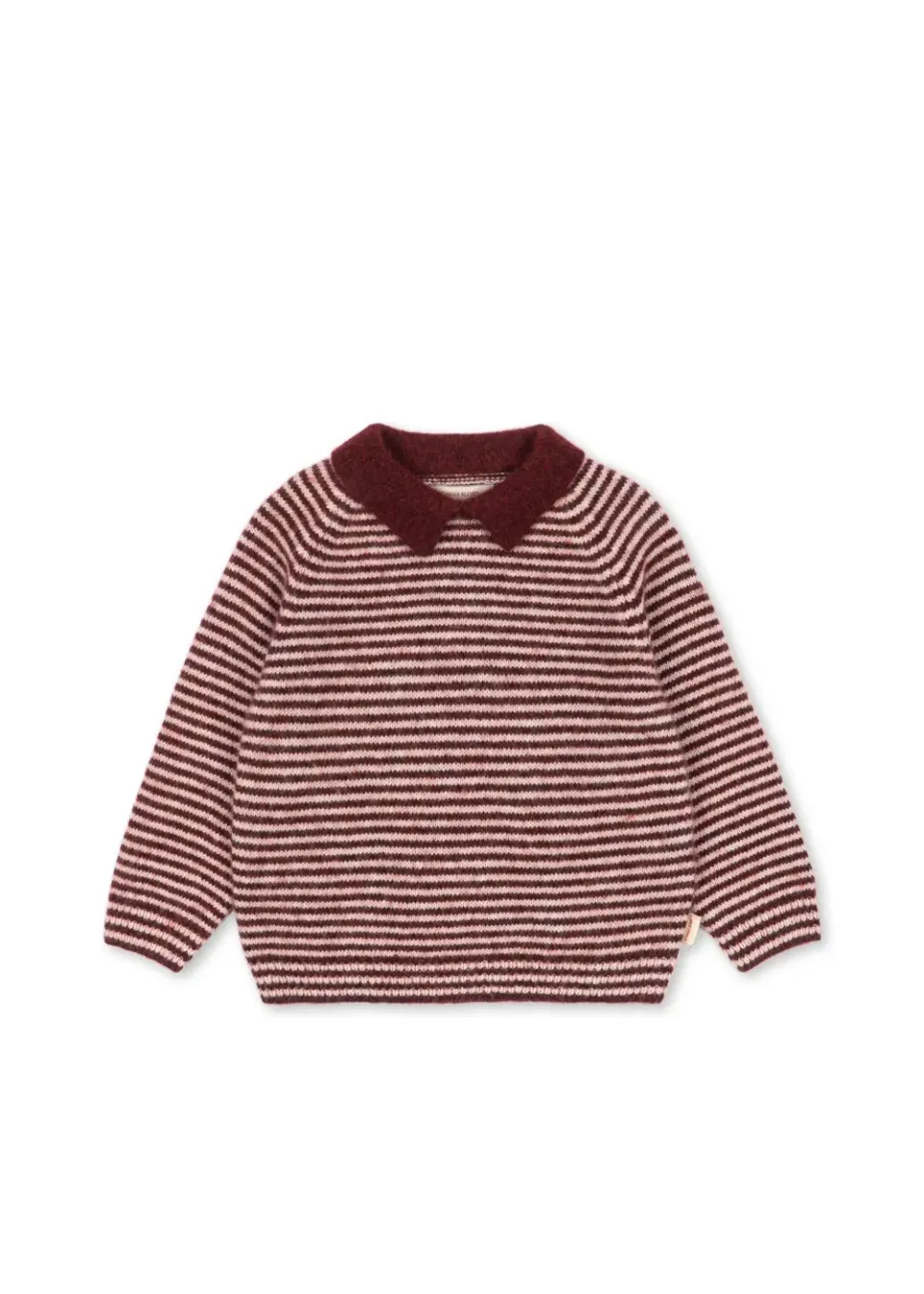 Konges Sløjd Pipo polo trui mahogany stripe lamswol