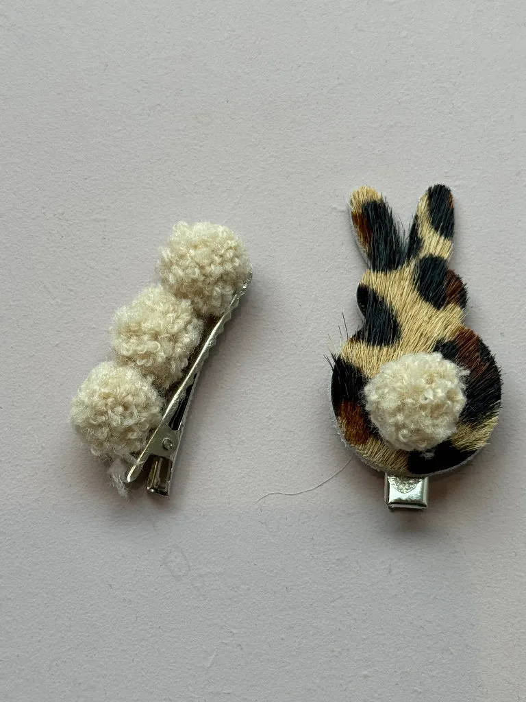 Louloúdi Konijn accessoire clip leer 5 cm