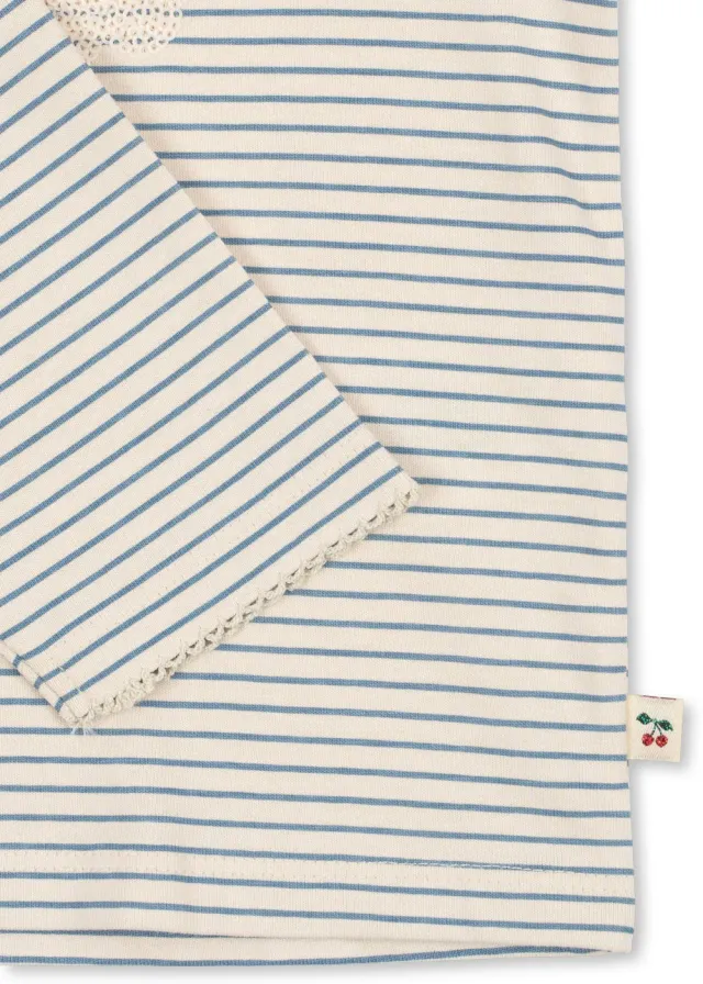 Konges Sløjd Lin Longsleeve Shirt Navy Stripe biokatoen