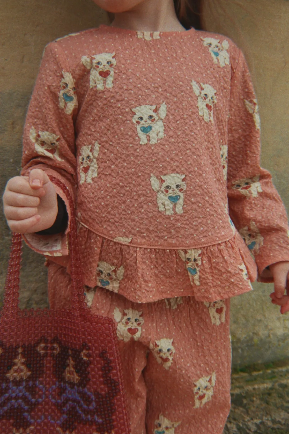 Konges Sløjd Elin blouse ciao miao rose biokatoen
