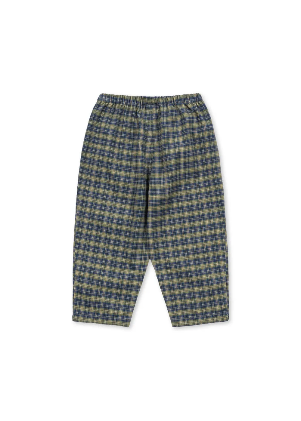 Konges Sløjd Cara broek laurel blue check biokatoen