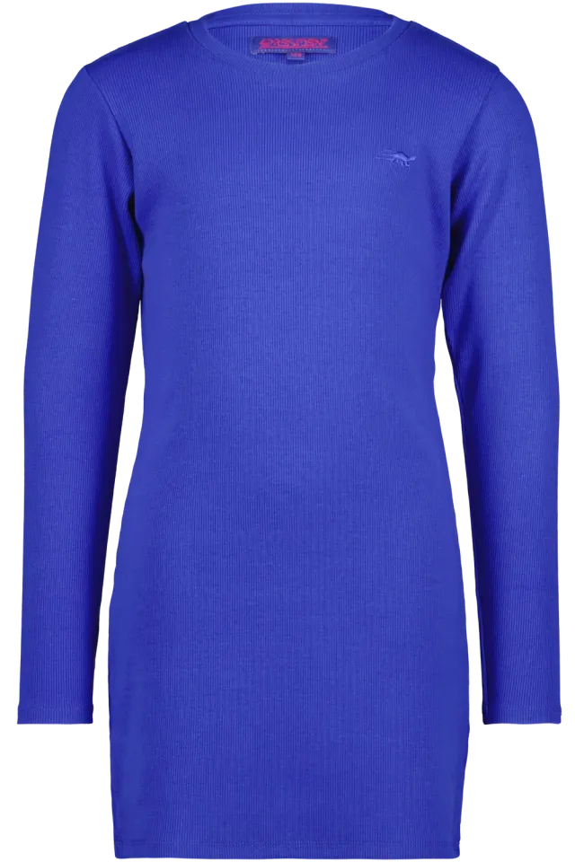 4President Marion Jurk meisjes blauw ribstof lange mouw