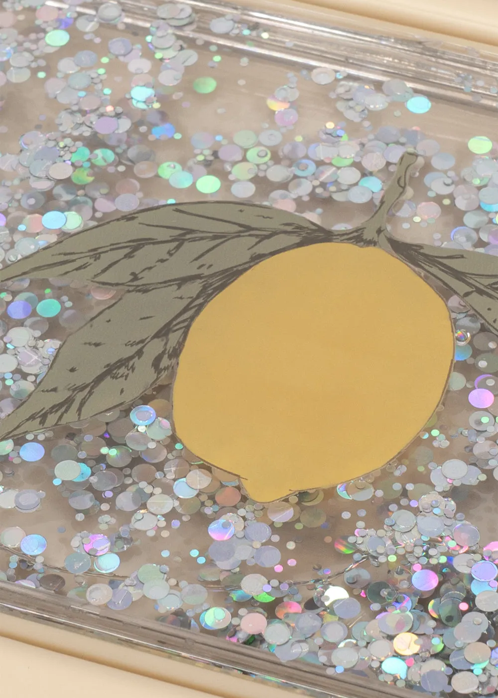 Konges Sløjd Glitter lunchbox lemon met verdeler
