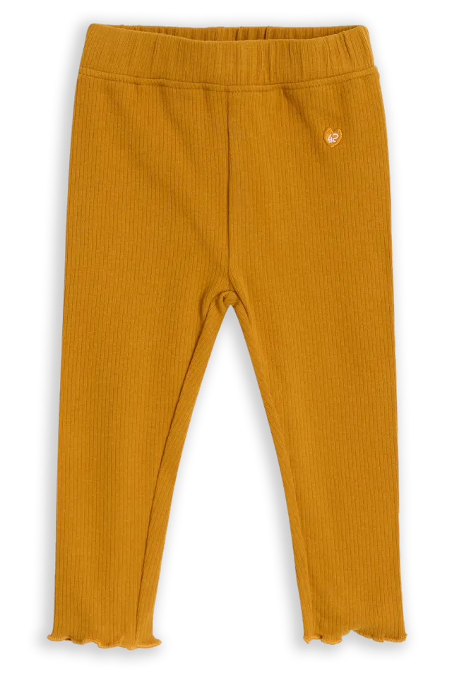 4PRESIDENT Bette legging Yellow geribbeld