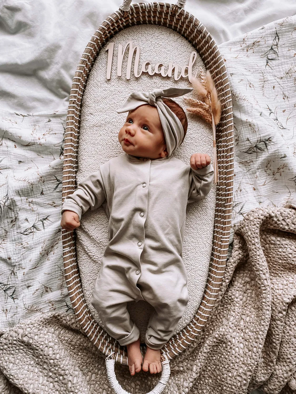 Soda Fashion Haarband Taupe baby haarbandje